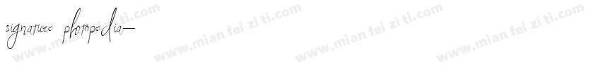 signature photopedia字体转换